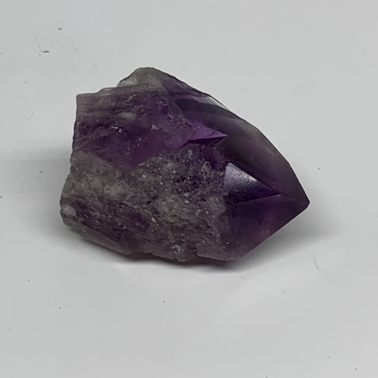 58g, 2.1"x1.5"x1.1", Amethyst Point Polished Rough lower part, B32407