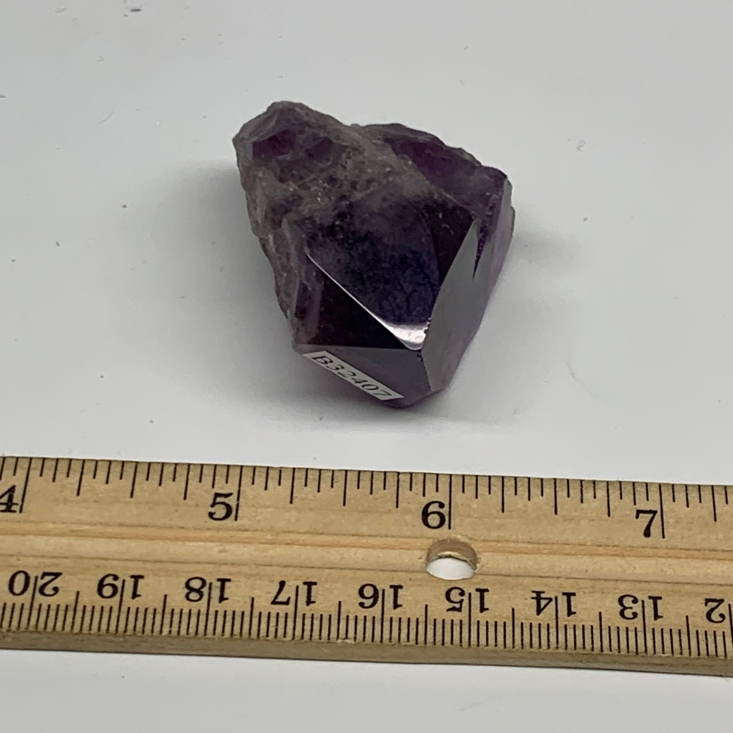58g, 2.1"x1.5"x1.1", Amethyst Point Polished Rough lower part, B32407