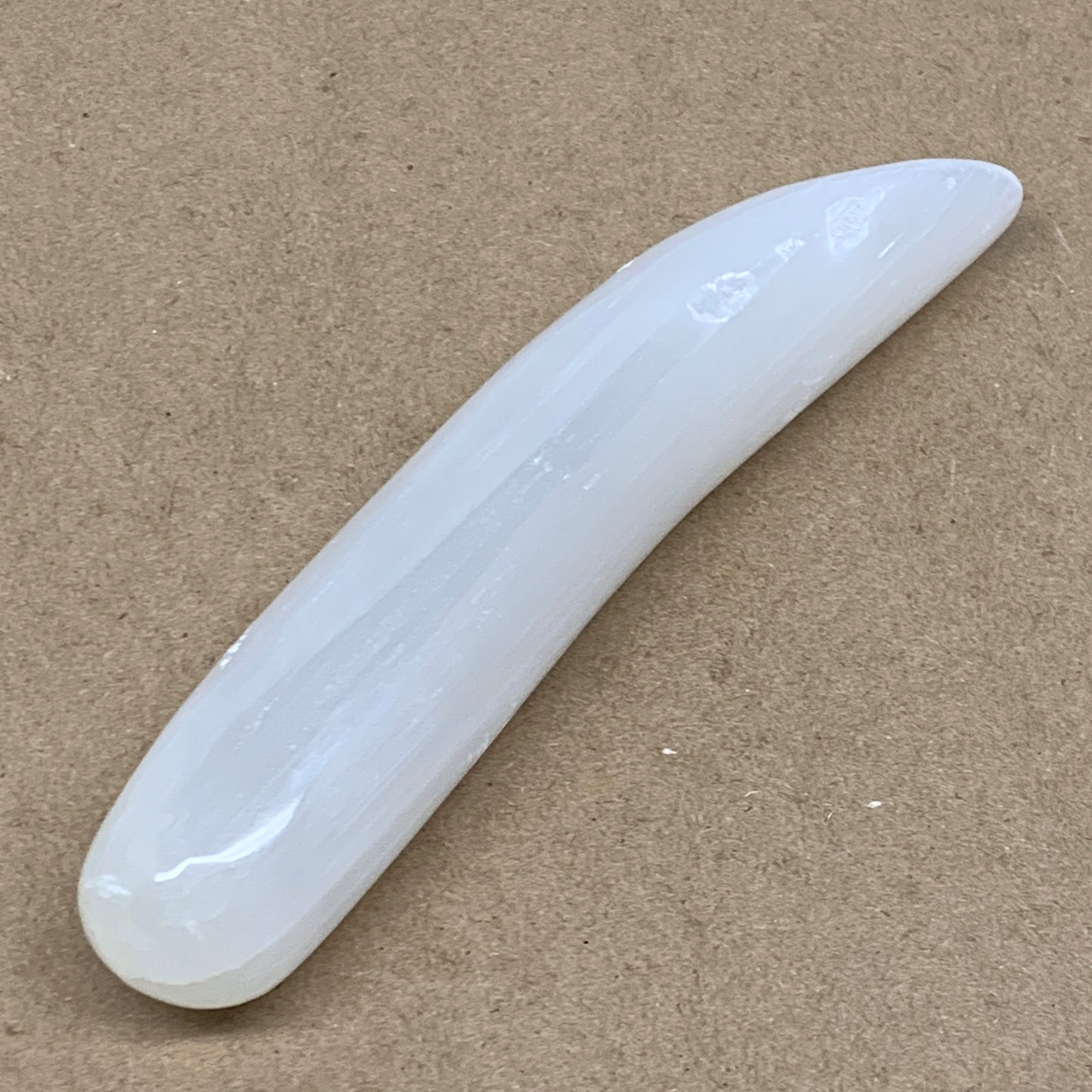 0.61 lbs, 7"x1.3", Natural Solid Selenite Crystal Wand Polished, B36496
