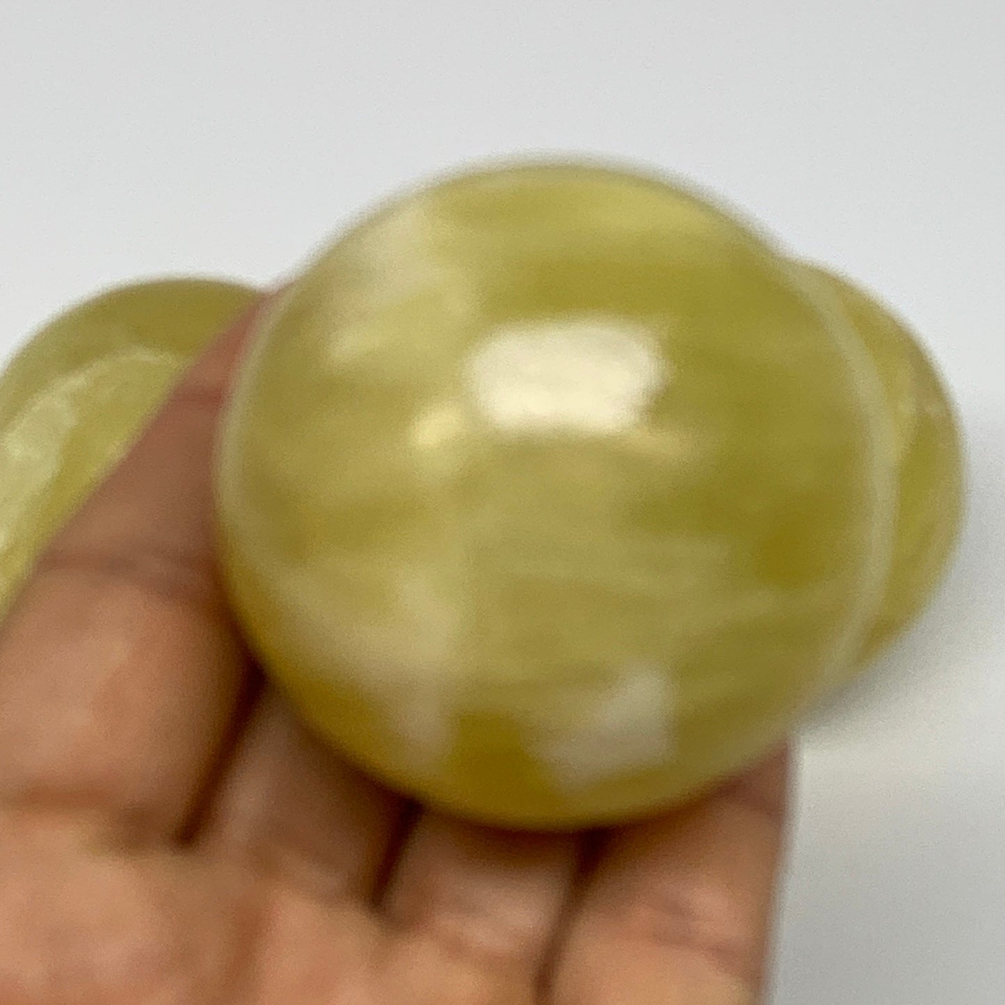 2.2 lbs, 2.1"-2.4", 4pcs Lemon Calcite Spheres Gemstones @Afghanistan, B26021