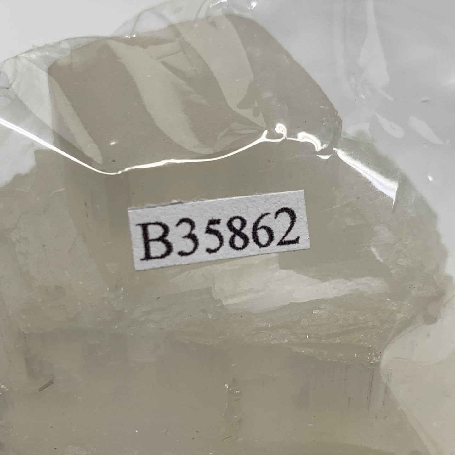 2 lbs, 6"x3", Raw Rough Selenite (Satin Spar) Lamp Tower, 6ft Chord, B35862