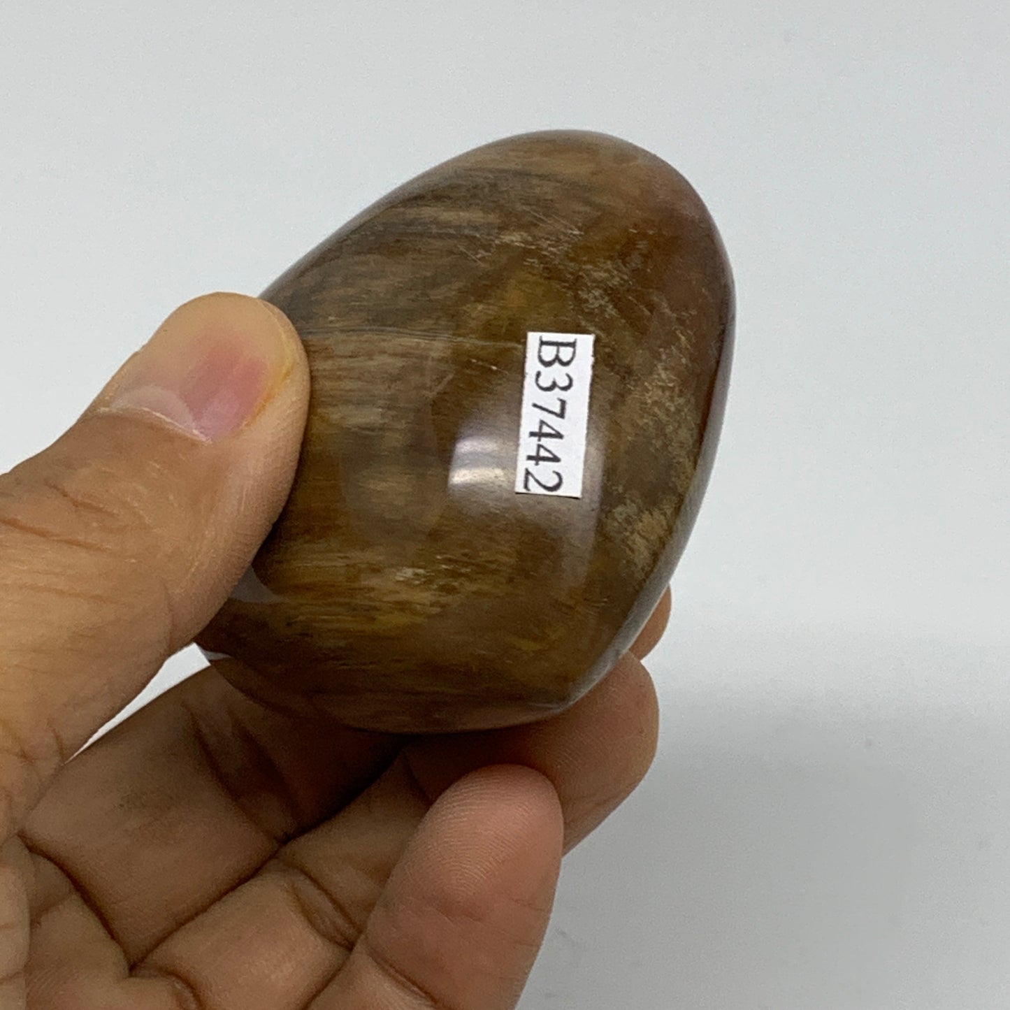 0.30 lbs, 2.2"x2.3"x1.3", Natural Petrified Wood Heart Polished Crystal, B37442