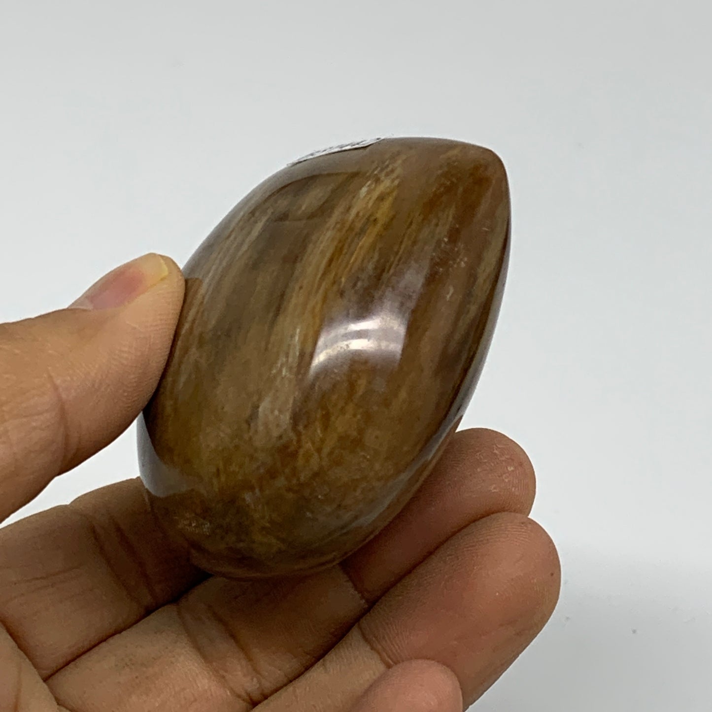 0.30 lbs, 2.2"x2.3"x1.3", Natural Petrified Wood Heart Polished Crystal, B37442