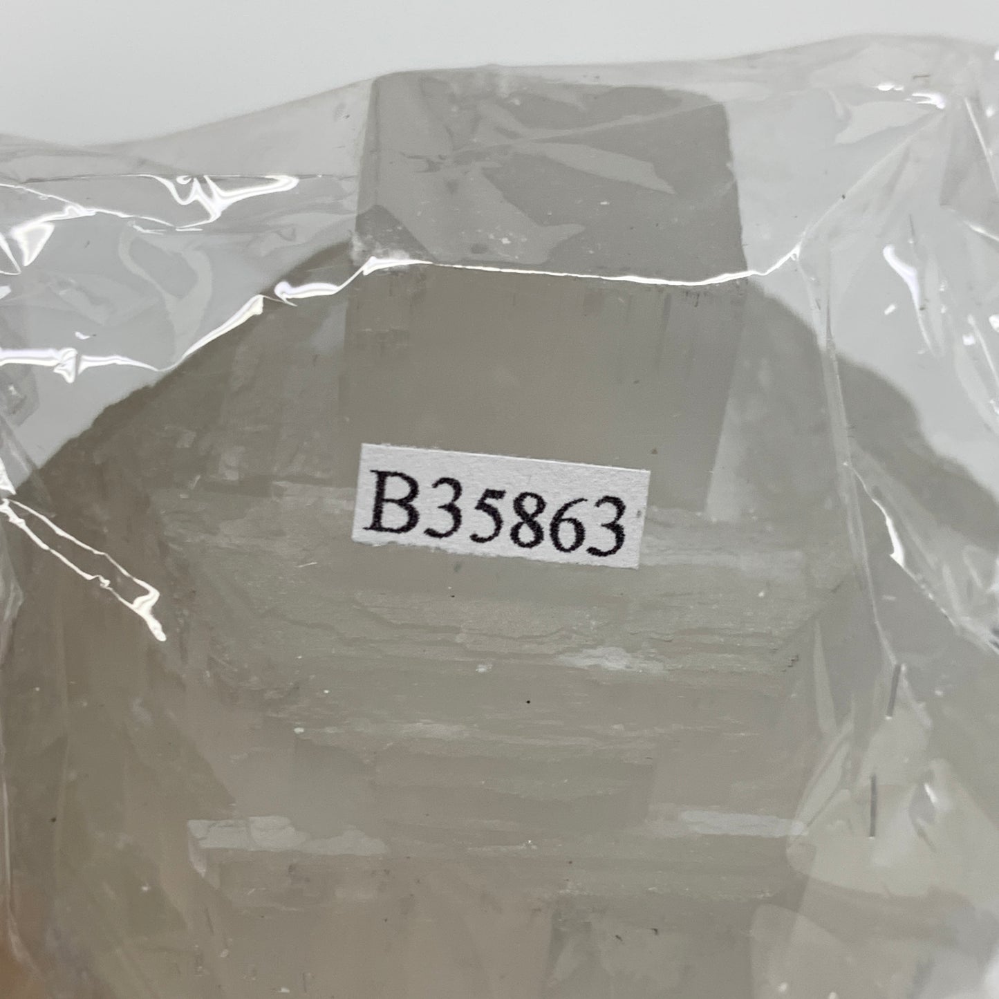 2 lbs, 6"x2.9", Raw Rough Selenite (Satin Spar) Lamp Tower, 6ft Chord, B35863