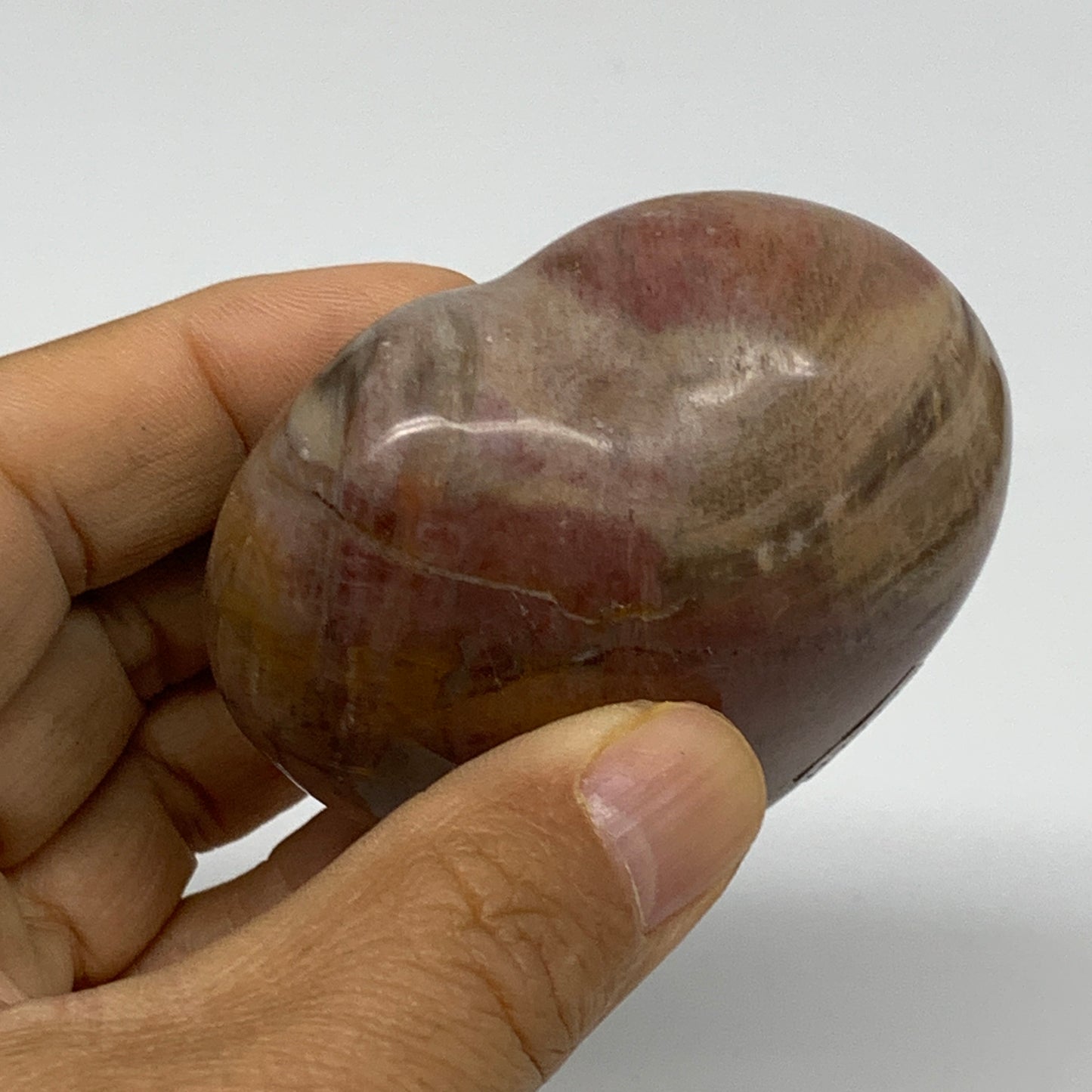 0.36 lbs, 2.3"x2.5"x1.3", Natural Petrified Wood Heart Polished Crystal, B37443