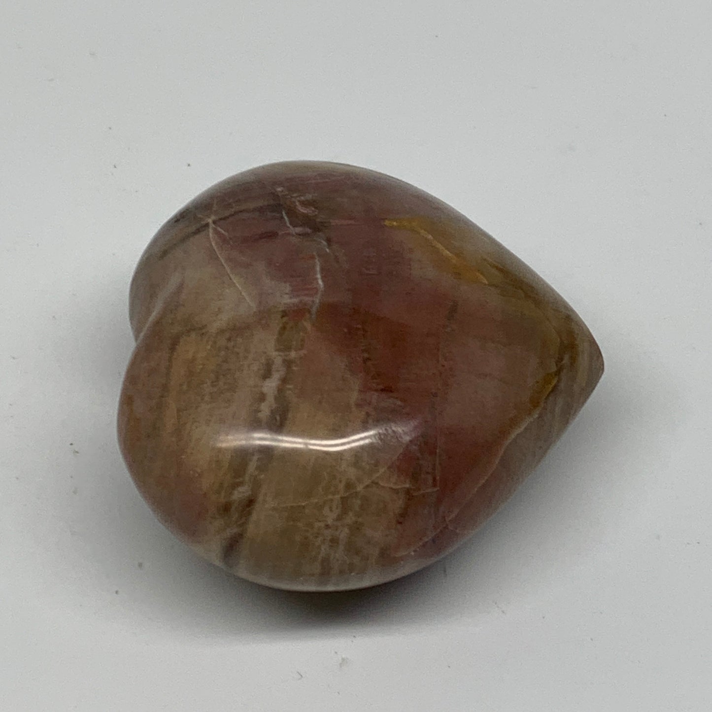 0.36 lbs, 2.3"x2.5"x1.3", Natural Petrified Wood Heart Polished Crystal, B37443