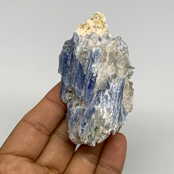 129.3g, 3.1"x1.7"x1.3", Rough Raw Blue Kyanite Chunk Mineral @Brazil, B28766