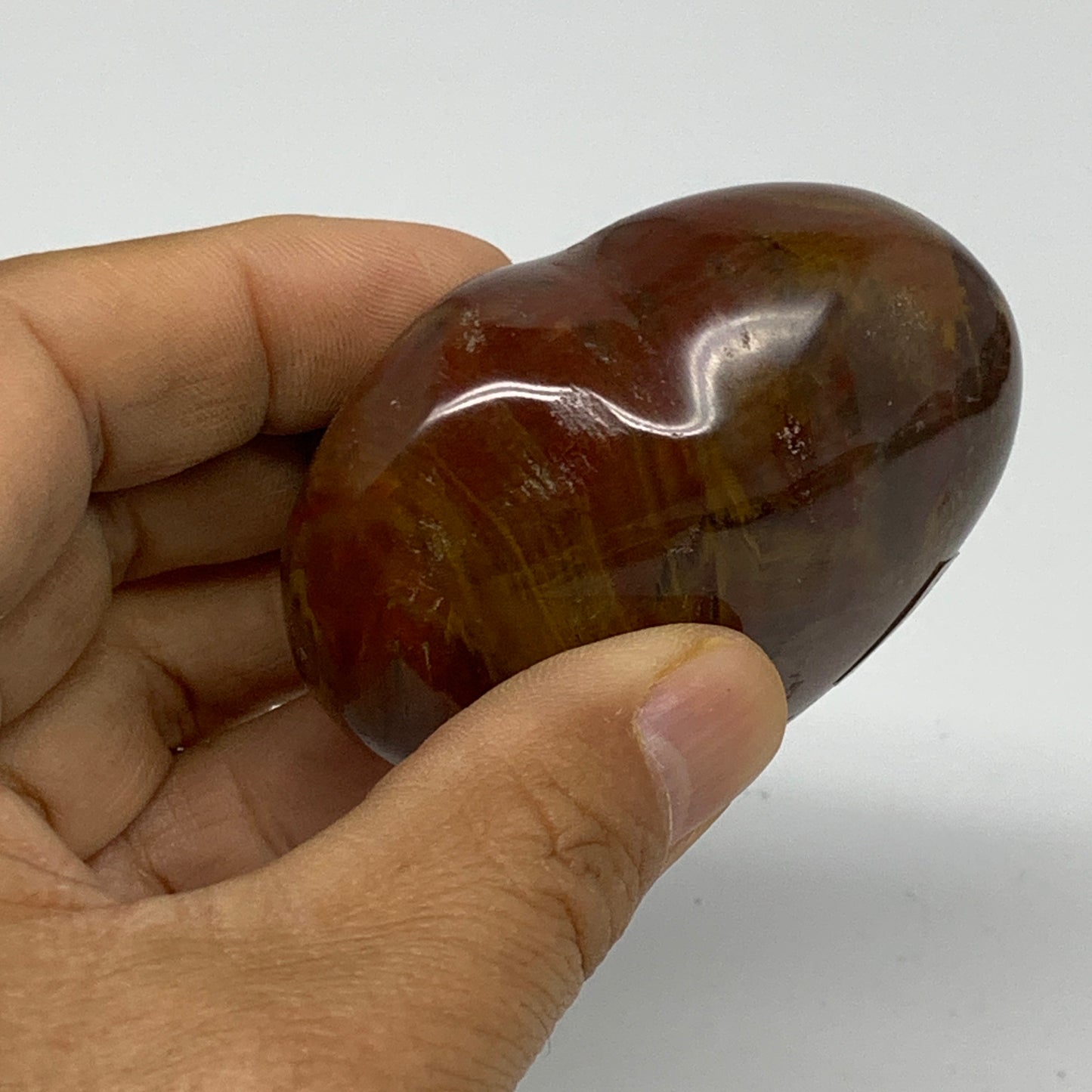 0.30 lbs, 2.2"x2.5"x1.1", Natural Petrified Wood Heart Polished Crystal, B37446