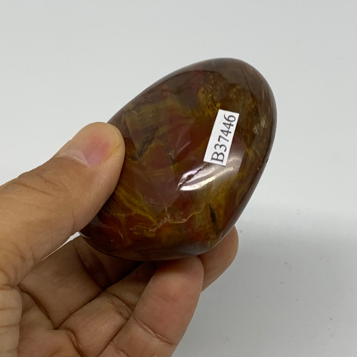 0.30 lbs, 2.2"x2.5"x1.1", Natural Petrified Wood Heart Polished Crystal, B37446