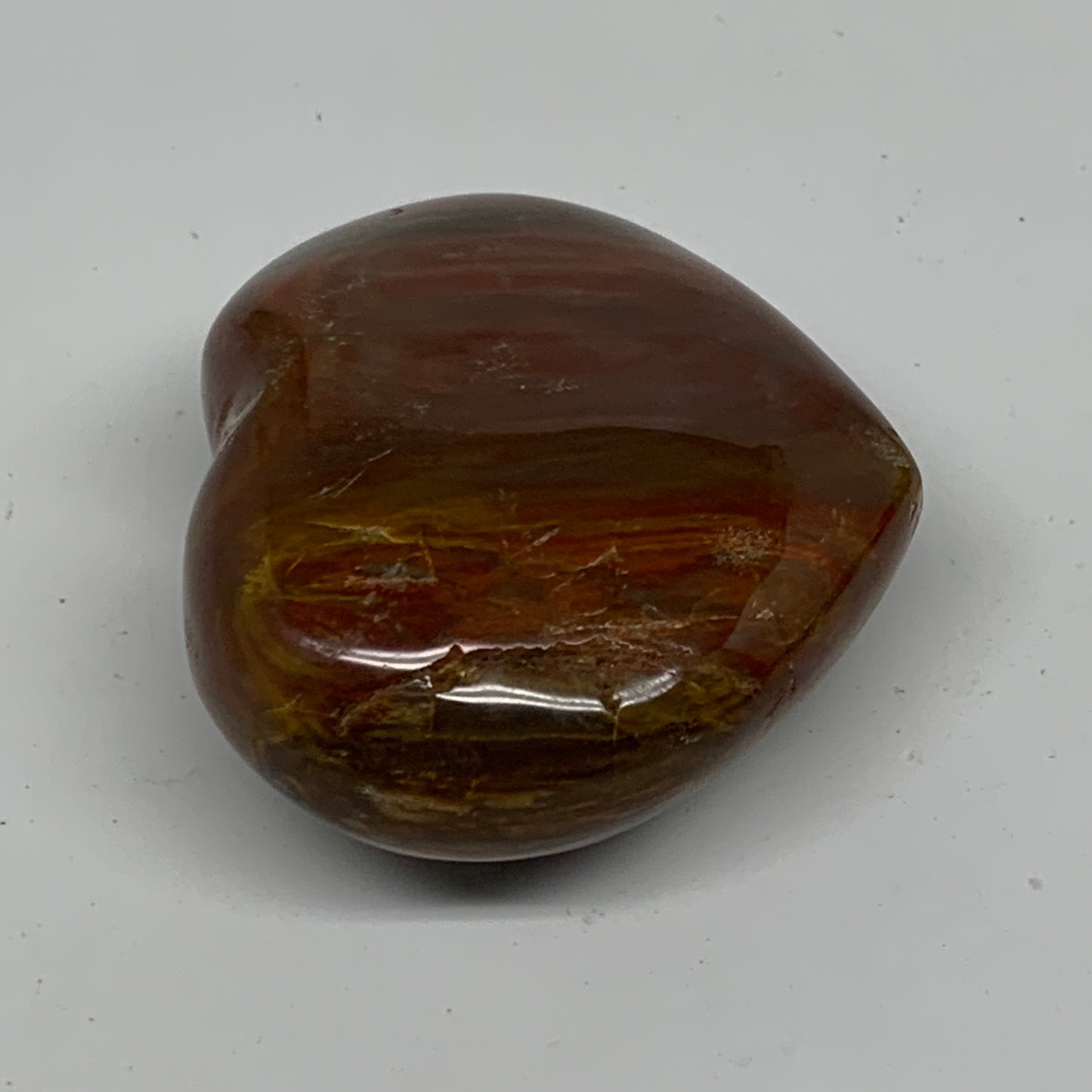 0.30 lbs, 2.2"x2.5"x1.1", Natural Petrified Wood Heart Polished Crystal, B37446