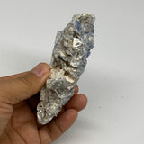 189.2g, 4.2"x2.1"x1.2", Rough Raw Blue Kyanite Chunk Mineral @Brazil, B28768