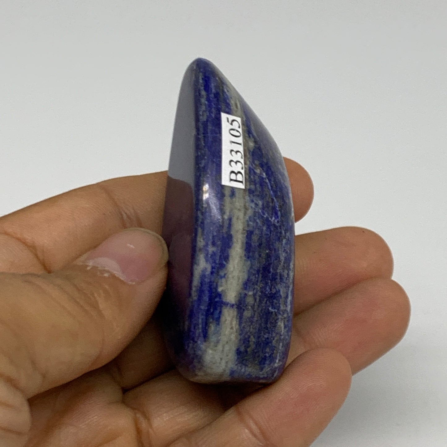 88.4g, 2.4"x1.4"x0.8",  Natural Freeform Lapis Lazuli from Afghanistan, B33105