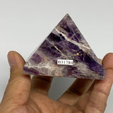 0.57 lbs, 2"x2.6"x2.7", Dream Amethyst Pyramid Gemstone, Polished Gemstone, B317