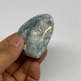 80.6g, 2.1"x2.4"x0.8", Natural Moss Agate Heart Crystal Gemstone @India, B29527