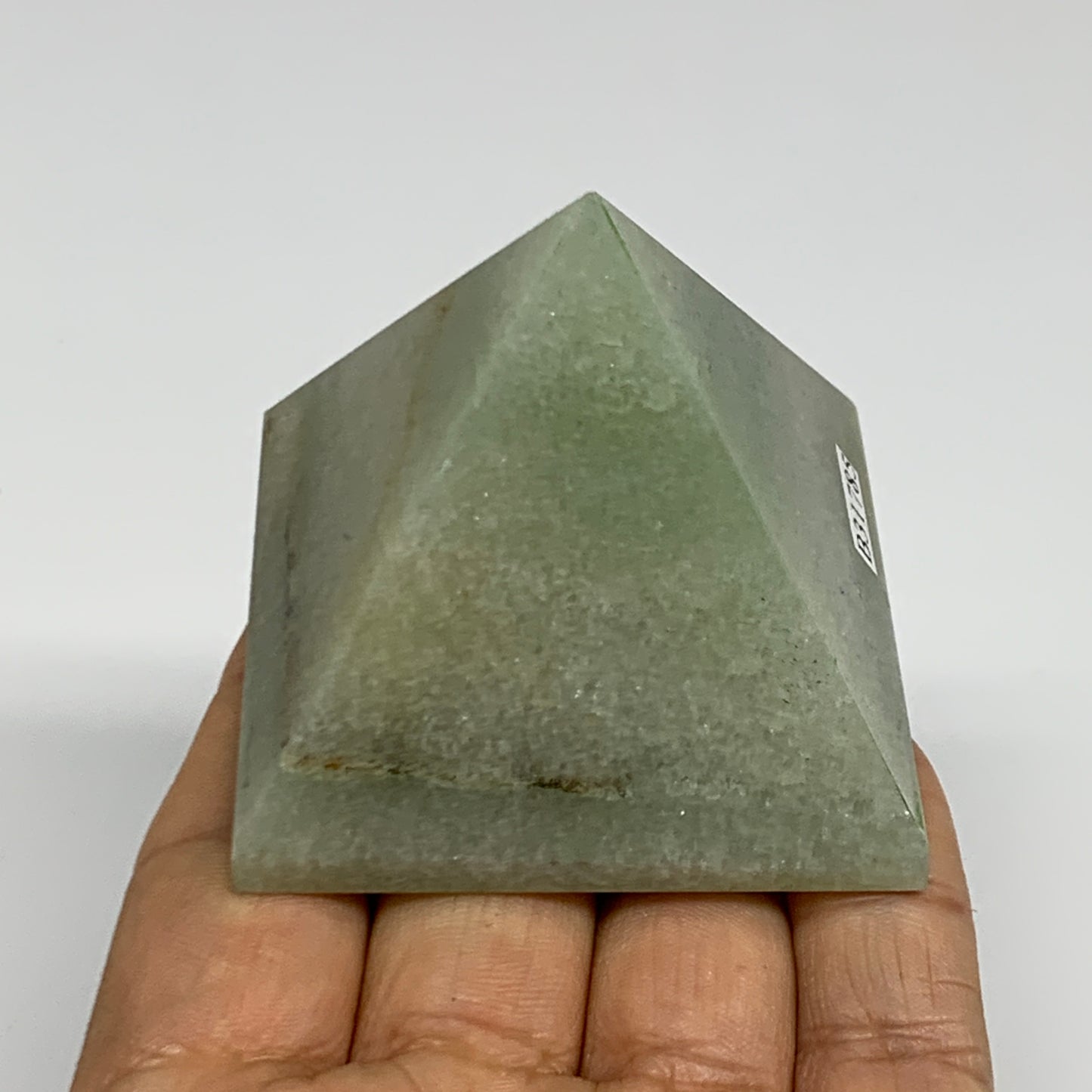 0.34 lbs, 1.9"x2.1", Green Aventurine Pyramid Gemstone,Healing Crystal, B31785