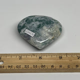 80.6g, 2.1"x2.4"x0.8", Natural Moss Agate Heart Crystal Gemstone @India, B29527