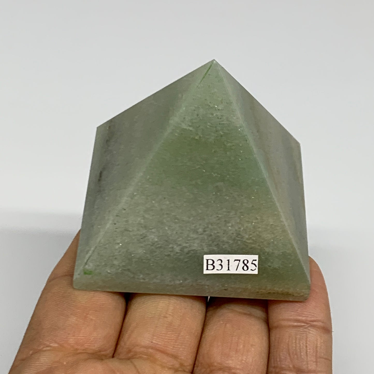 0.34 lbs, 1.9"x2.1", Green Aventurine Pyramid Gemstone,Healing Crystal, B31785
