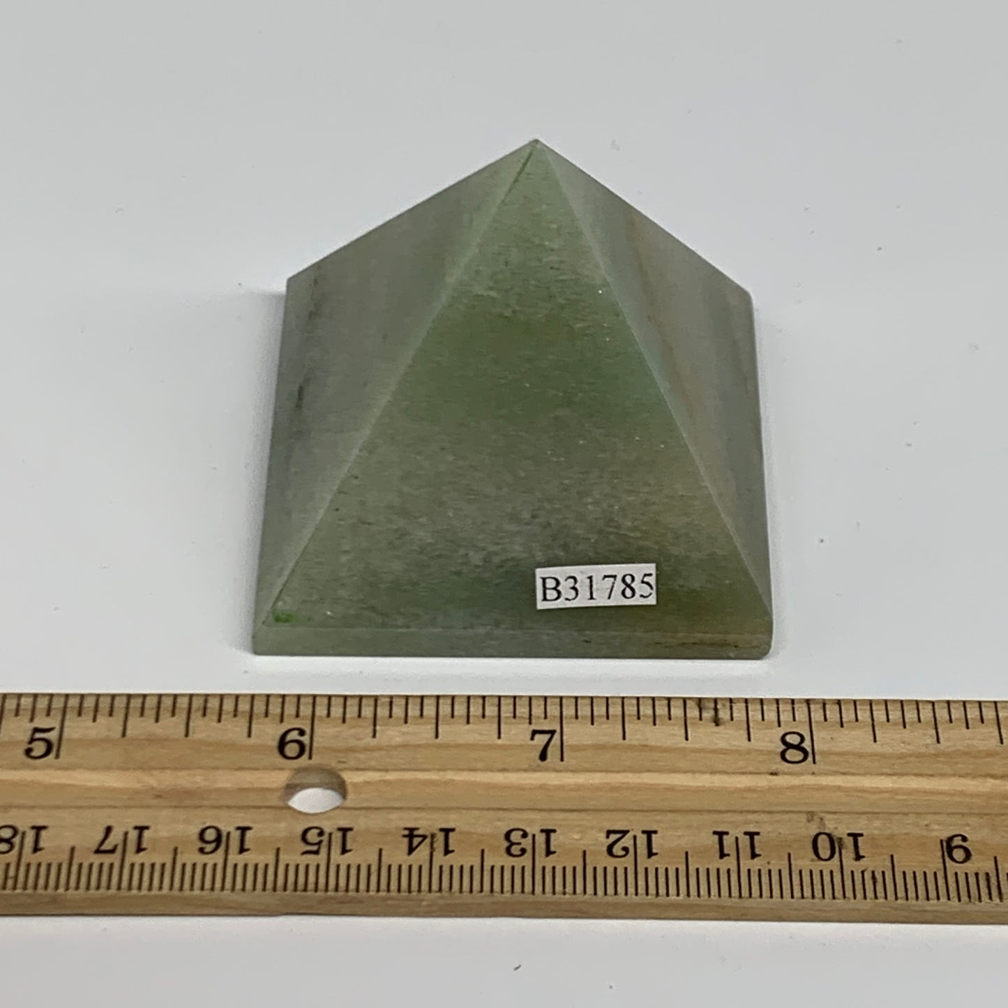0.34 lbs, 1.9"x2.1", Green Aventurine Pyramid Gemstone,Healing Crystal, B31785