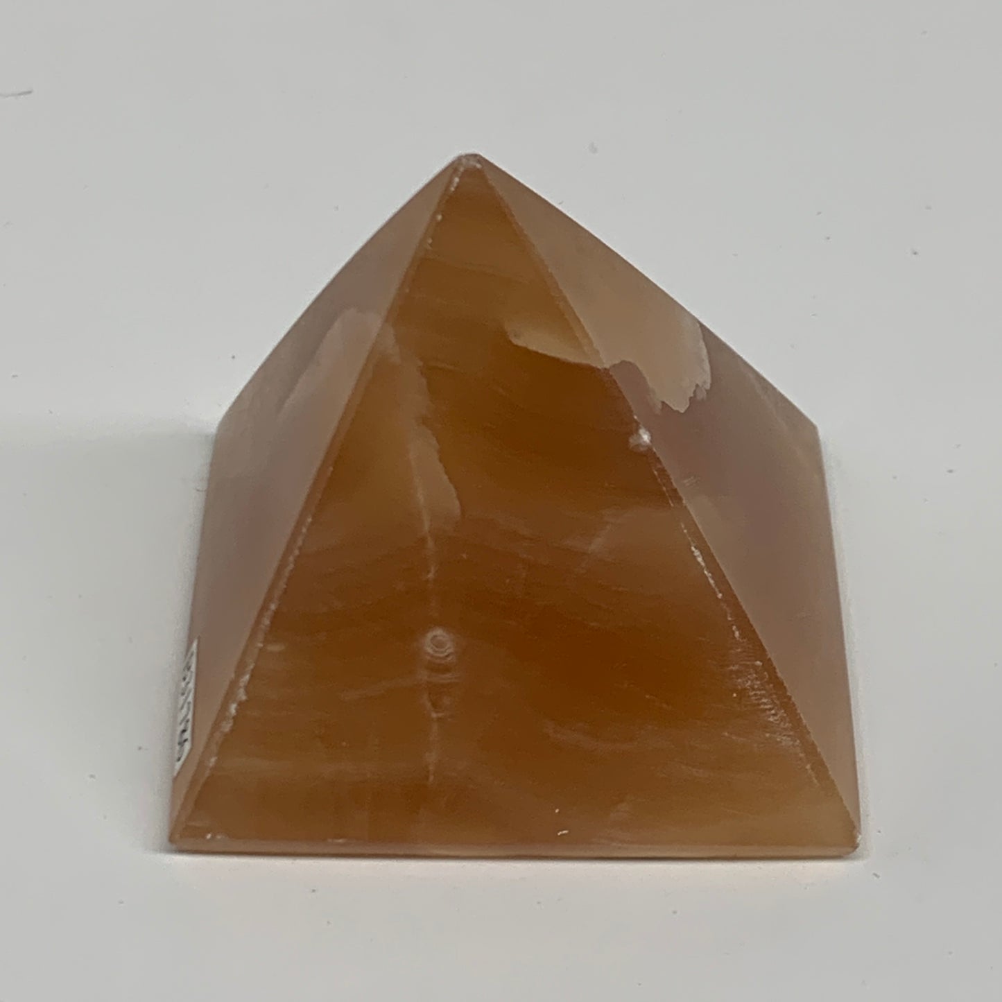 176.5g, 2.1"x2.2"x2.1", Honey Calcite Pyramid Gemstone, Crystal, B31786