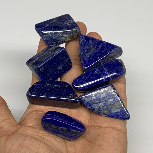 152.2g,1.1"-1.8", 7pcs, Natural Lapis Lazuli Tumbled Stone @Afghanistan, B30247