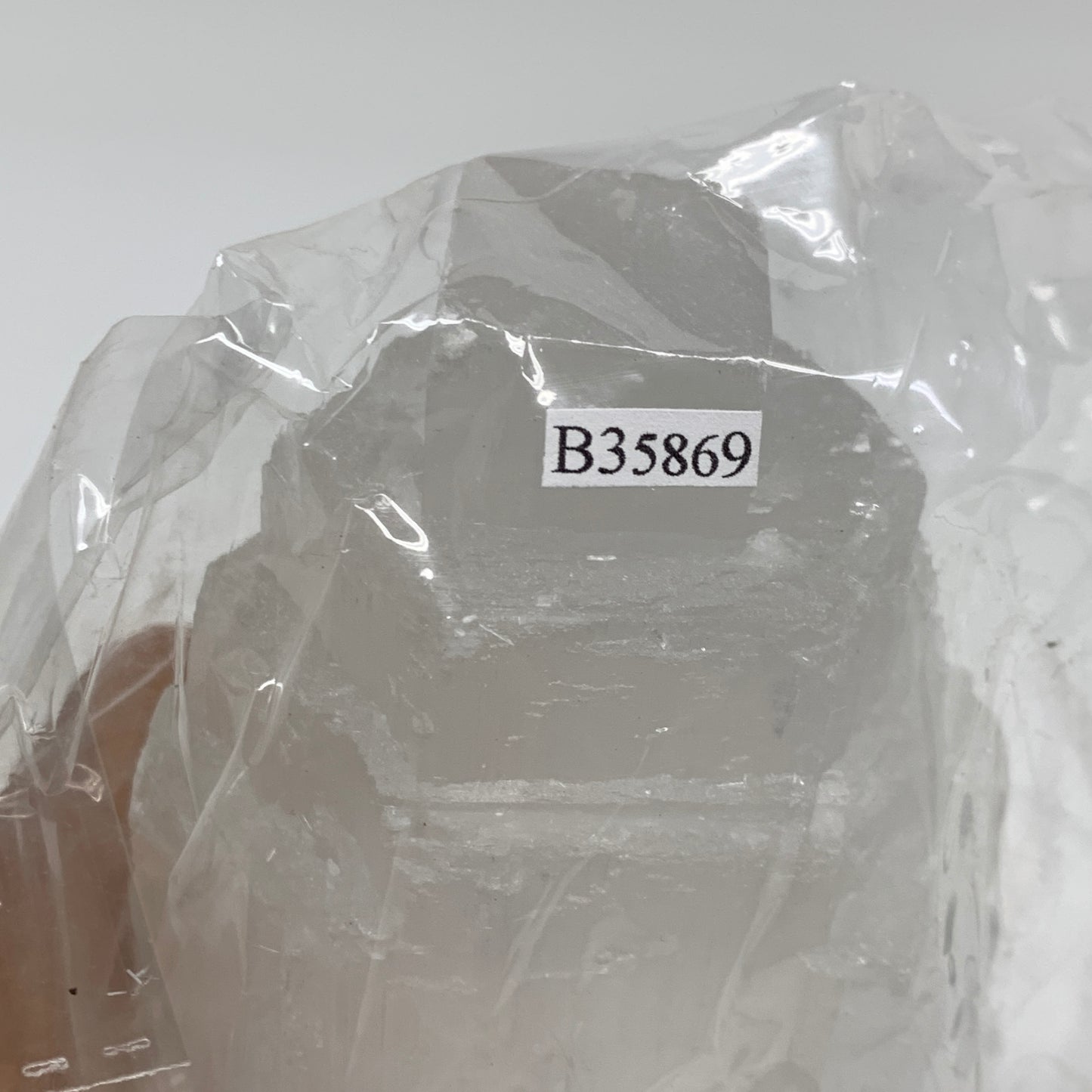 2 lbs, 6"x3.1", Raw Rough Selenite (Satin Spar) Lamp Tower, 6ft Chord, B35869