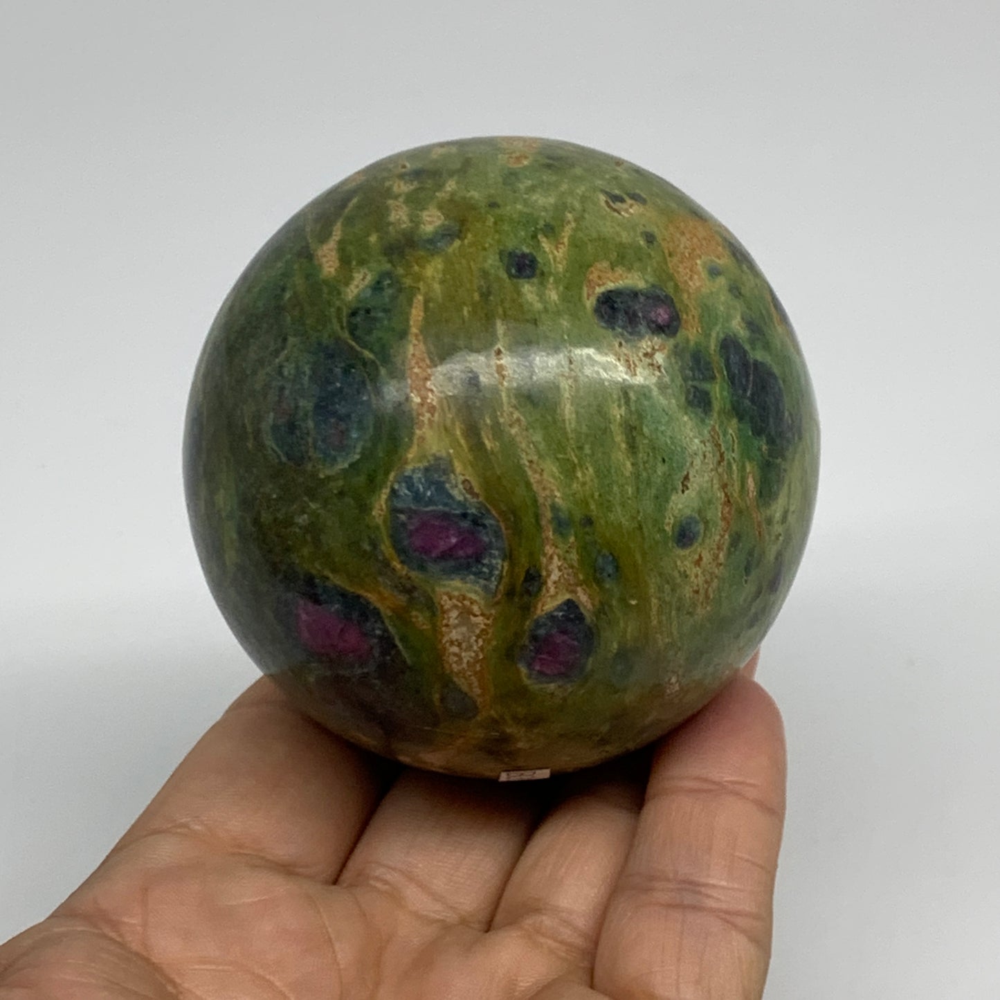 1 lbs, 2.6"(67mm), Zoisite with Ruby Sphere Sphere Ball Crystal, B25209
