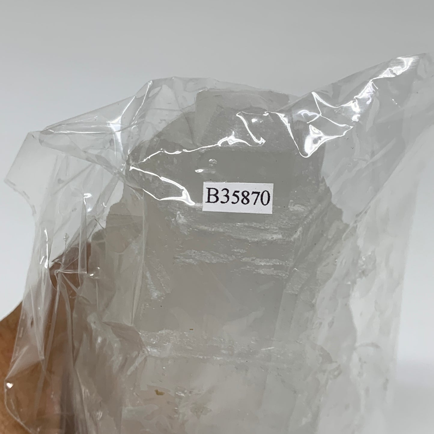 2.1 lbs, 6"x3.1", Raw Rough Selenite (Satin Spar) Lamp Tower, 6ft Chord, B35870
