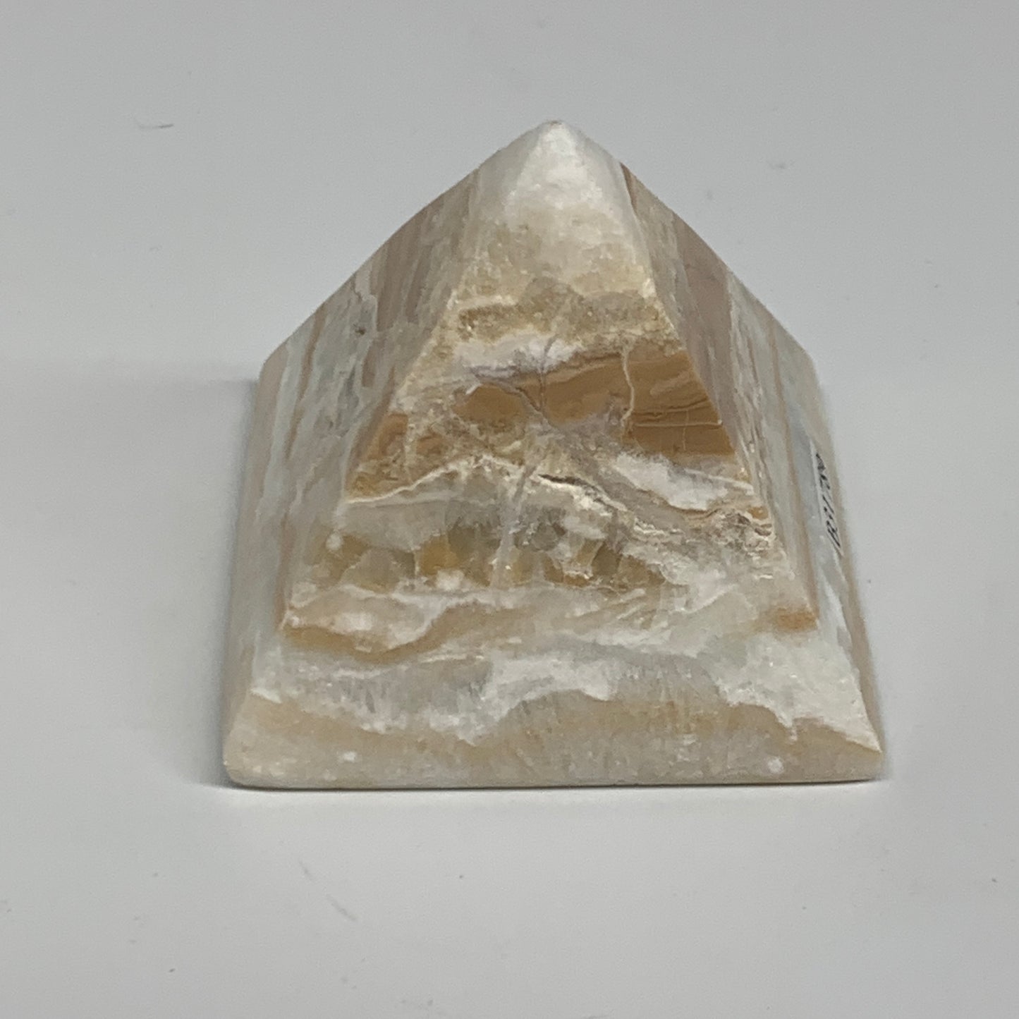 203.5g, 2.1"x2.2"x2.2", Caribbean Calcite Pyramid Gemstone, Crystal, B31789