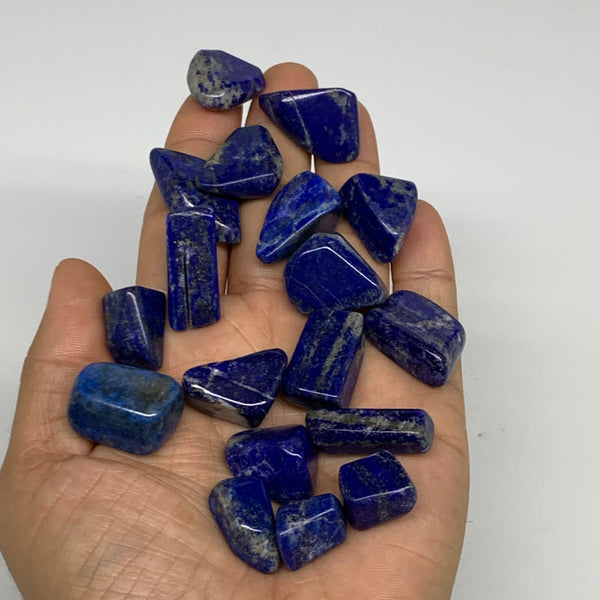 112.1g,0.5"-1.2", 18pcs, Natural Lapis Lazuli Tumbled Stone @Afghanistan, B30251