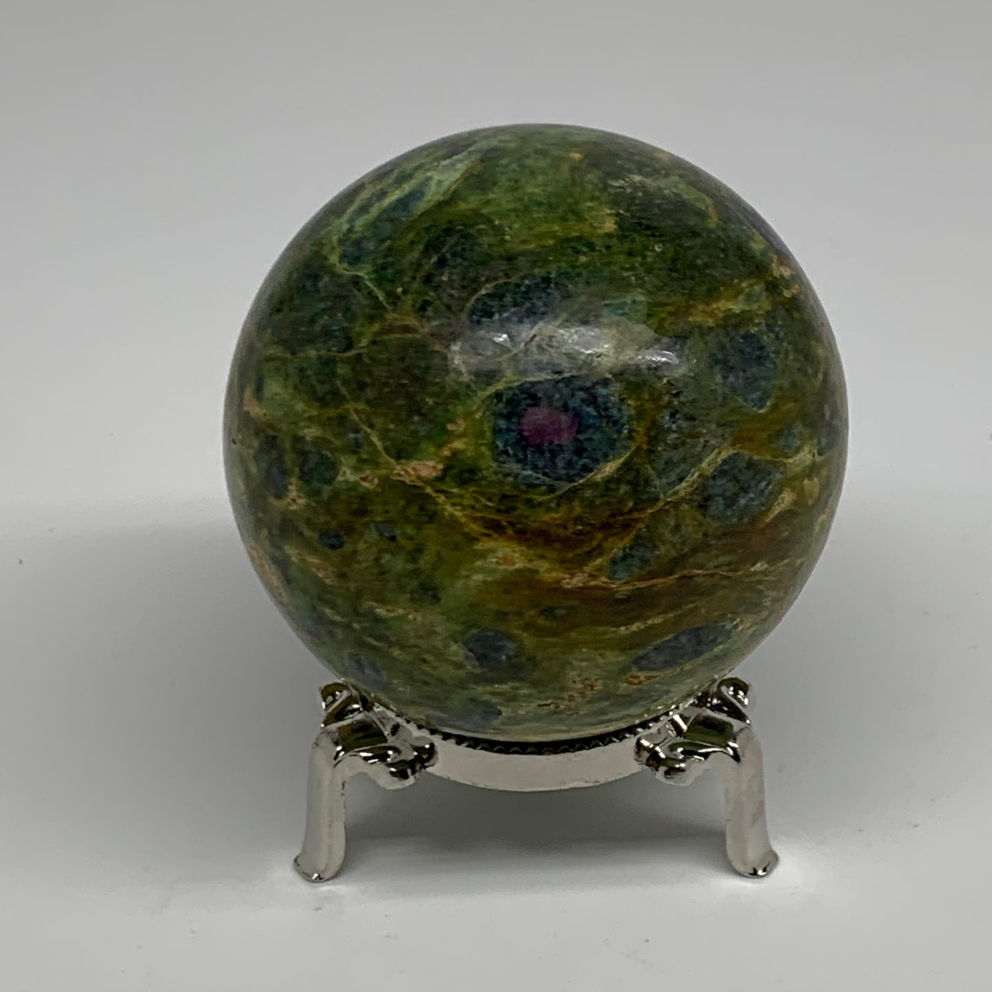 1 lbs, 2.6"(67mm), Zoisite with Ruby Sphere Sphere Ball Crystal, B25209