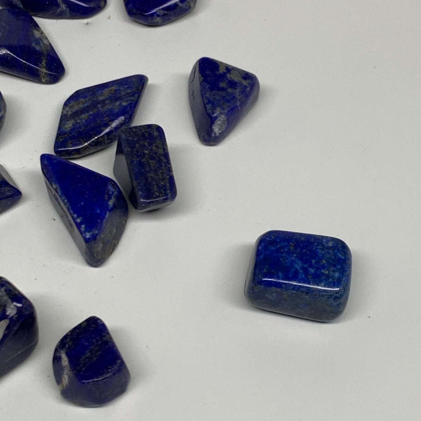 112.1g,0.5"-1.2", 18pcs, Natural Lapis Lazuli Tumbled Stone @Afghanistan, B30251