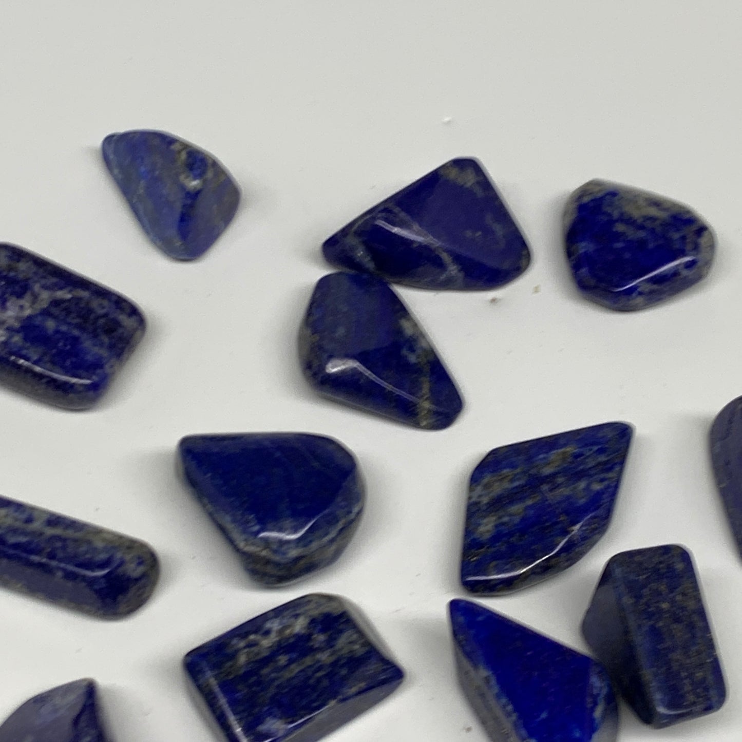 112.1g,0.5"-1.2", 18pcs, Natural Lapis Lazuli Tumbled Stone @Afghanistan, B30251