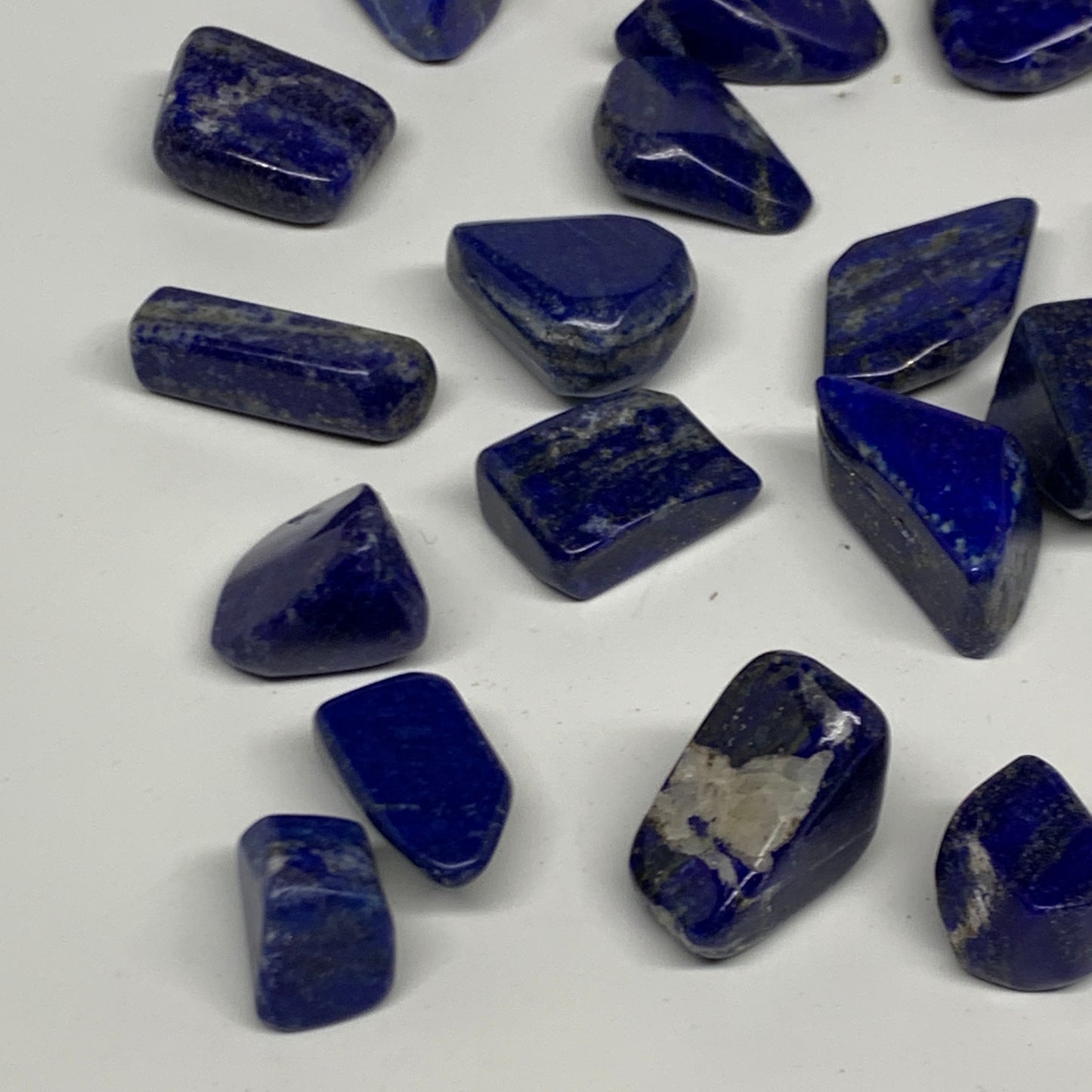 112.1g,0.5"-1.2", 18pcs, Natural Lapis Lazuli Tumbled Stone @Afghanistan, B30251