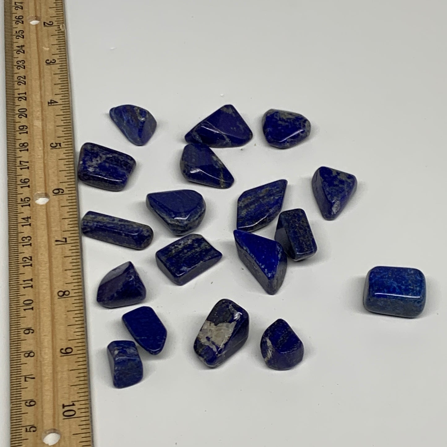 112.1g,0.5"-1.2", 18pcs, Natural Lapis Lazuli Tumbled Stone @Afghanistan, B30251
