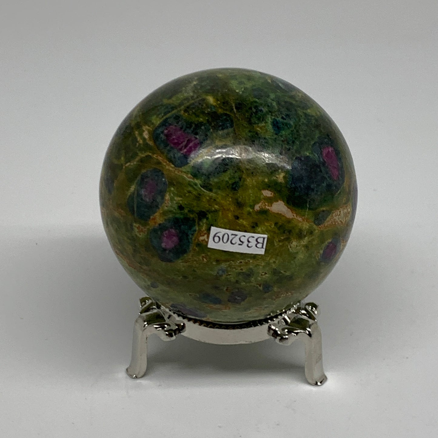 1 lbs, 2.6"(67mm), Zoisite with Ruby Sphere Sphere Ball Crystal, B25209
