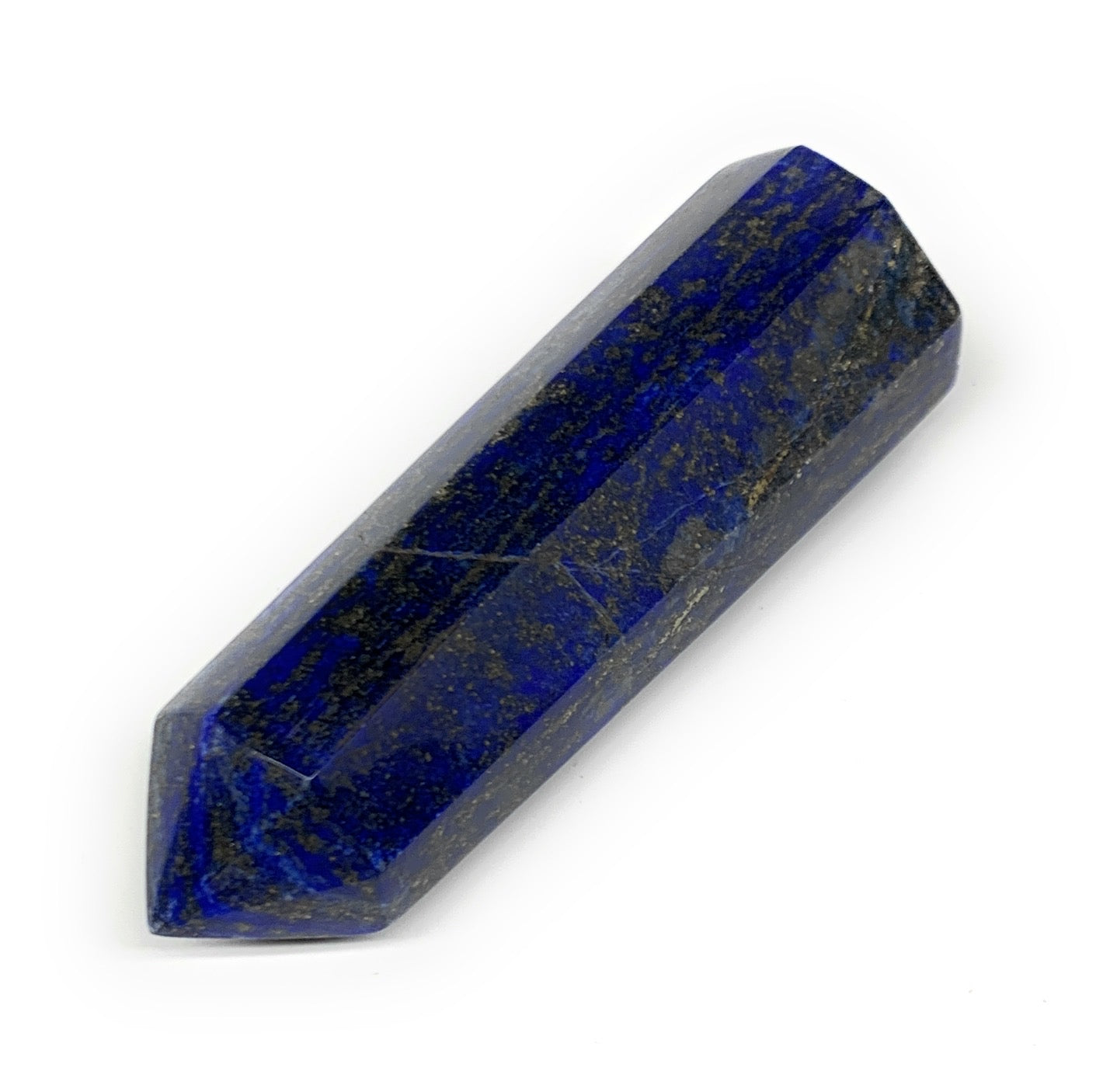 179.7g,3.8"x1.3"x1.2"Natural Lapis Lazuli Tower Point Obelisk Afghanistan,B27238