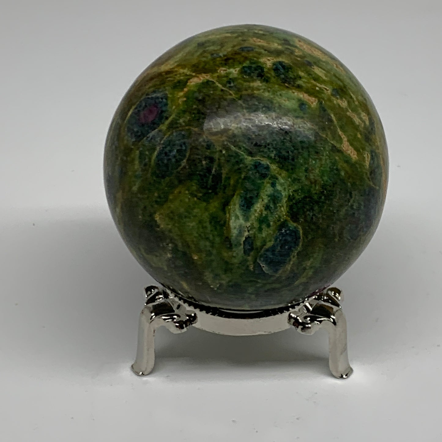 1 lbs, 2.6"(67mm), Zoisite with Ruby Sphere Sphere Ball Crystal, B25209