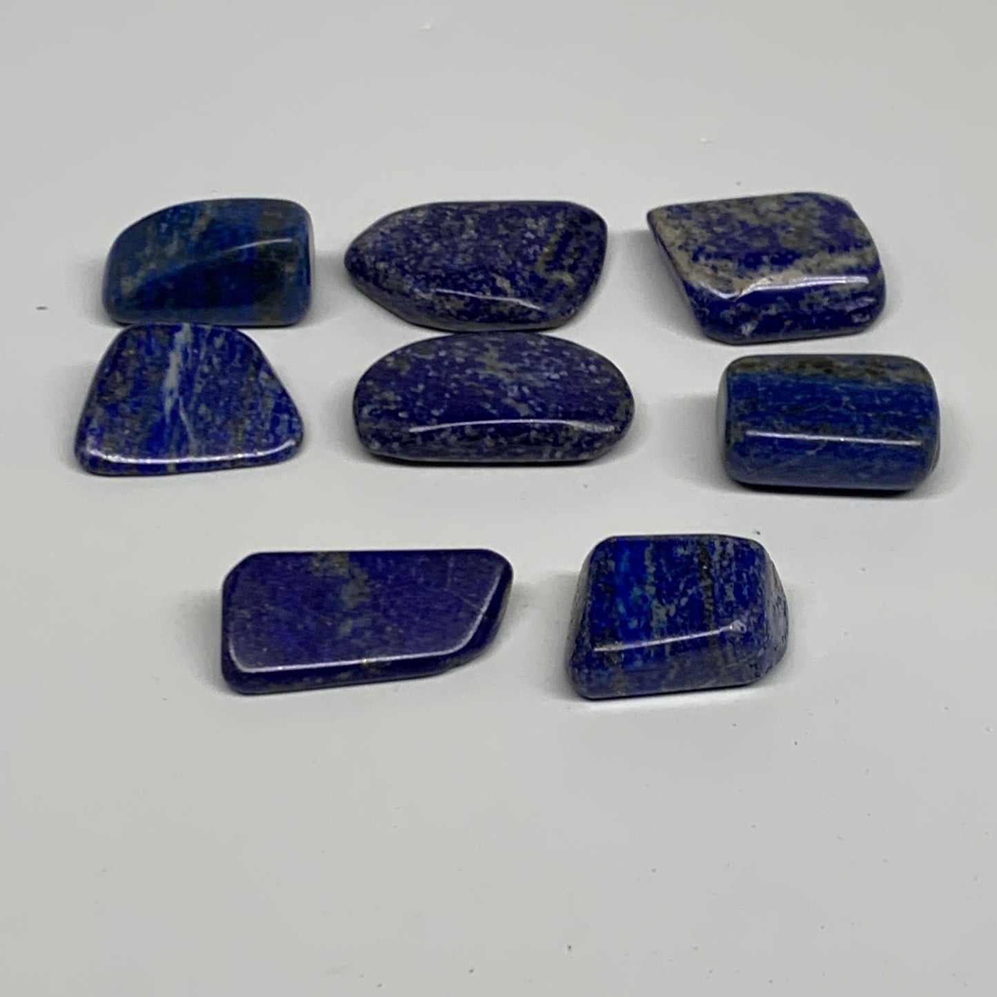 138.5g,1.1"-1.6", 8pcs, Natural Lapis Lazuli Tumbled Stone @Afghanistan, B30252