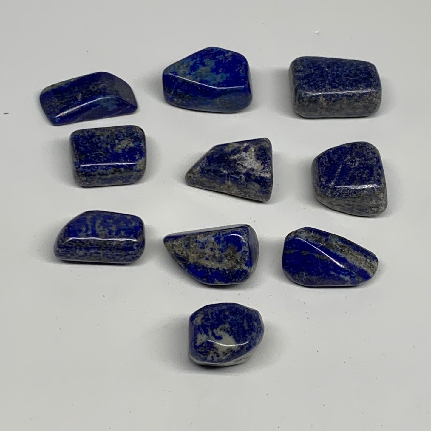 125.1g,0.8"-1.2", 10pcs, Natural Lapis Lazuli Tumbled Stone @Afghanistan, B30253