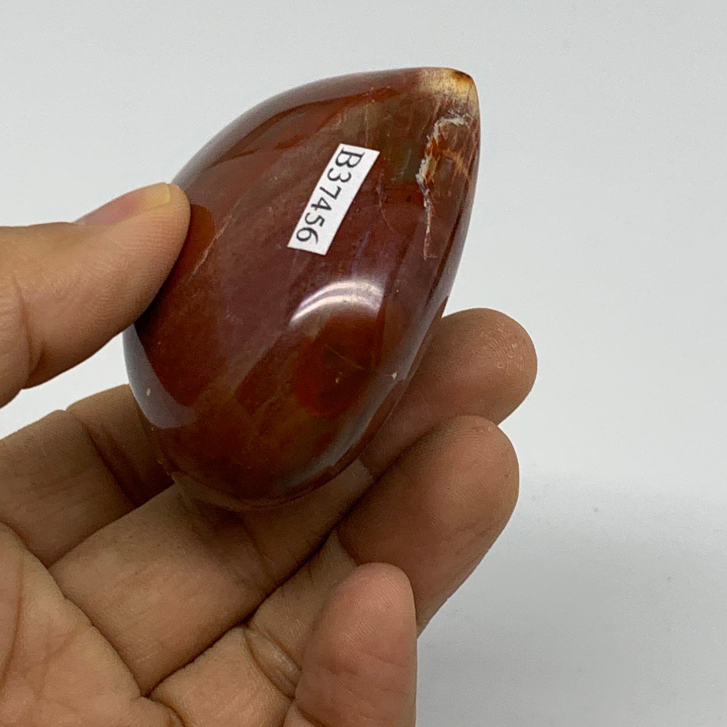 0.29 lbs, 2.2"x2.5"x1.2", Natural Petrified Wood Heart Polished Crystal, B37456