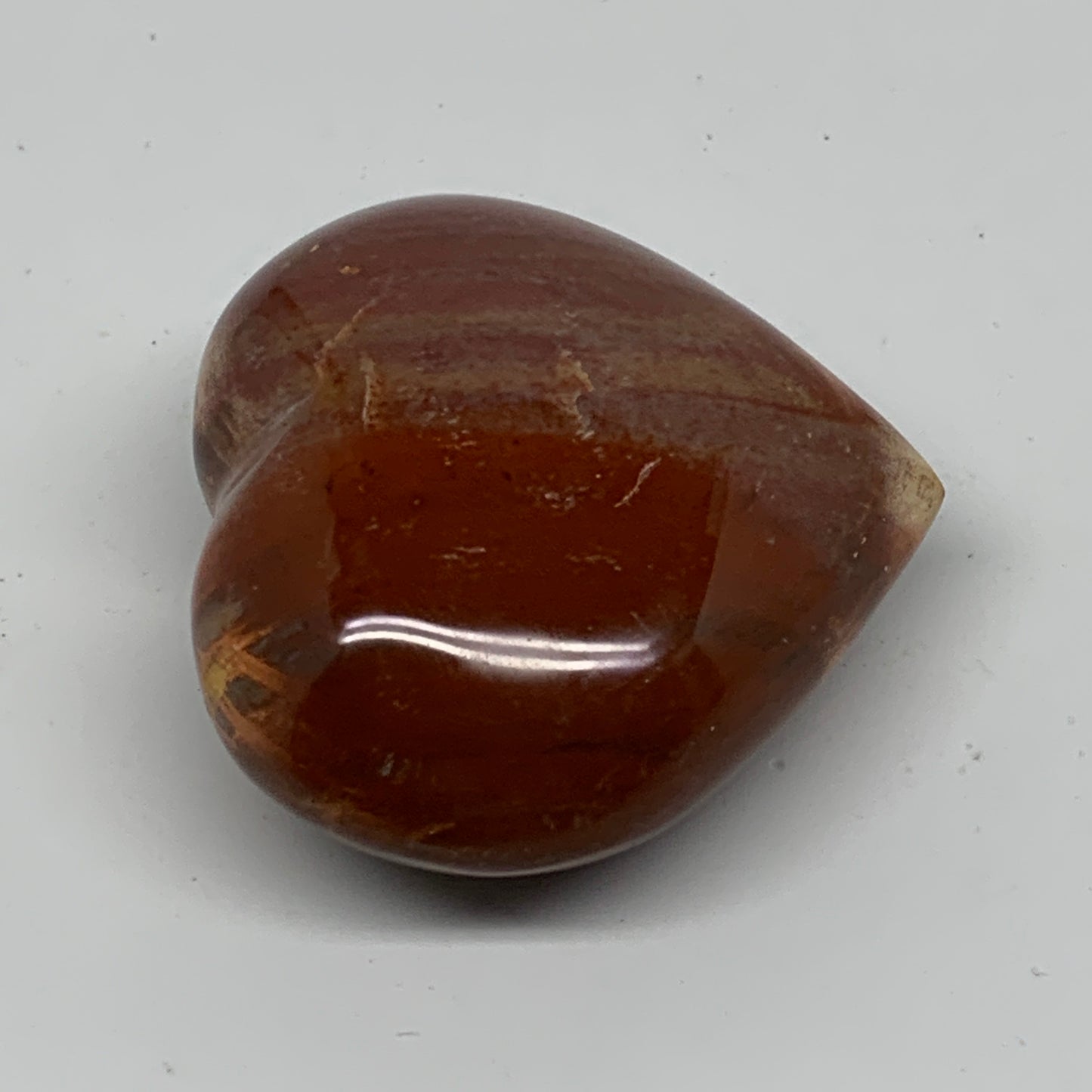 0.29 lbs, 2.2"x2.5"x1.2", Natural Petrified Wood Heart Polished Crystal, B37456