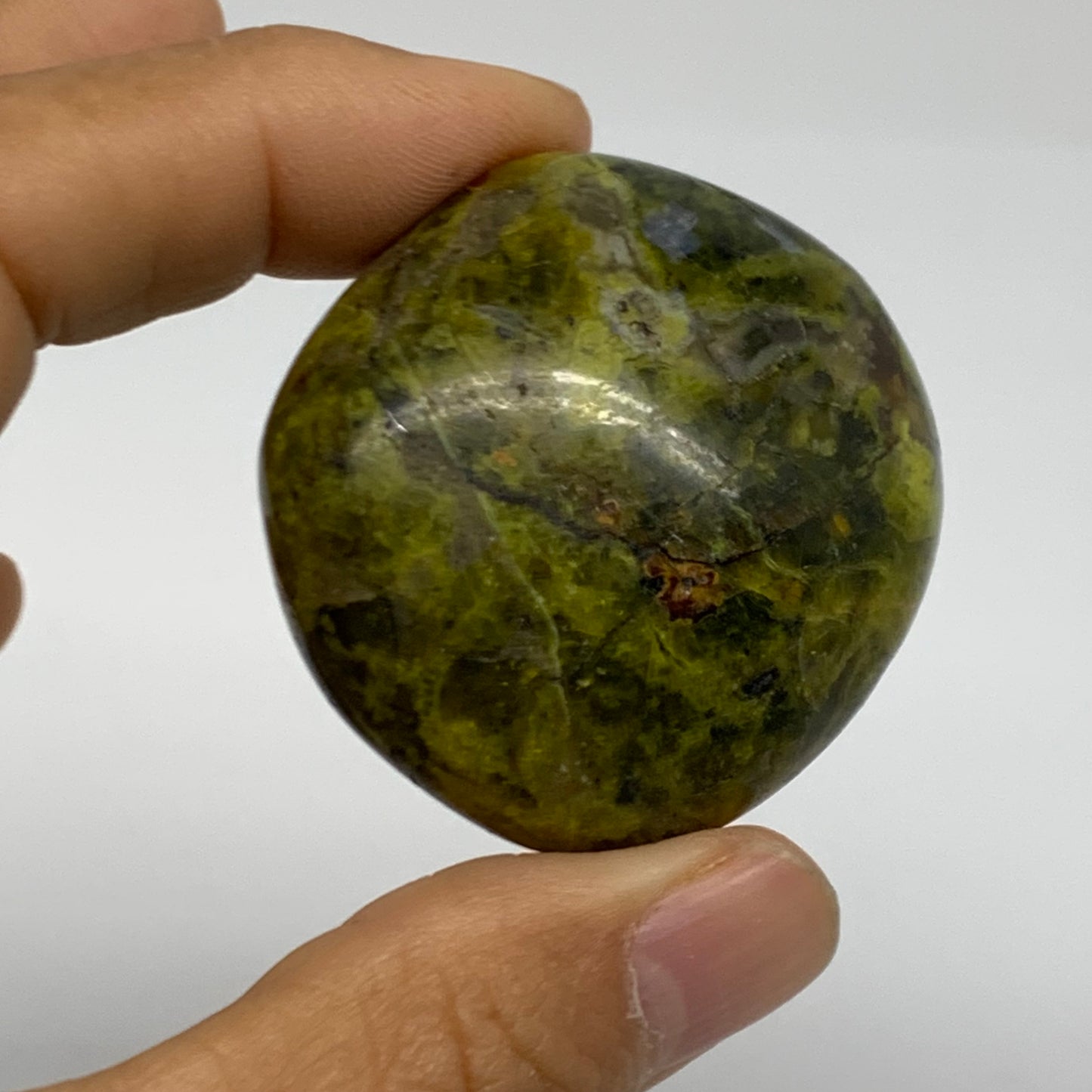 199.9g, 1.7"-2.2", 3pcs, Green Opal Crystal PalmStone Polished Reiki, B38316