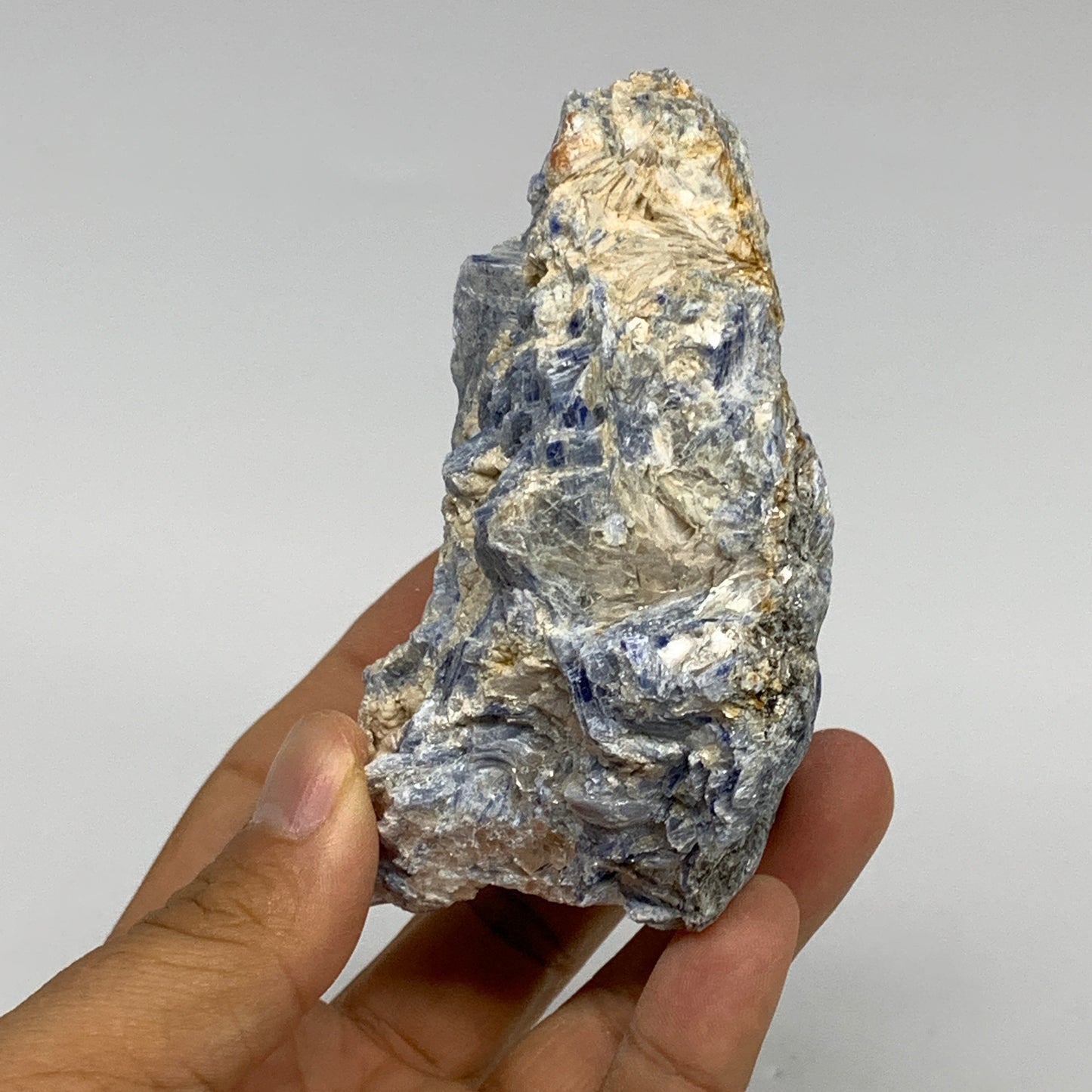 337.4g, 3.7"x2.3"x1.7", Rough Raw Blue Kyanite Chunk Mineral @Brazil, B28779