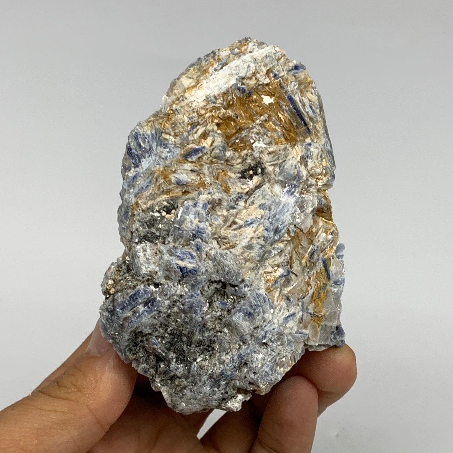 337.4g, 3.7"x2.3"x1.7", Rough Raw Blue Kyanite Chunk Mineral @Brazil, B28779