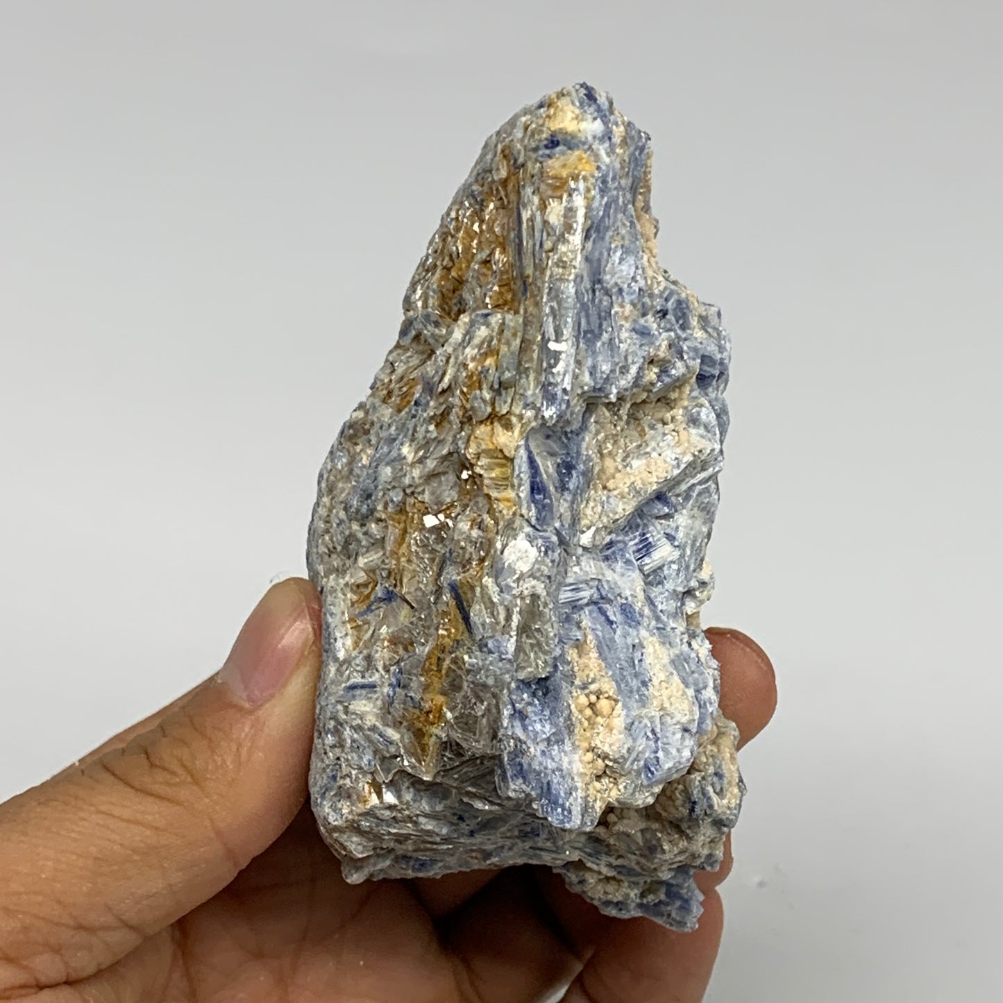 337.4g, 3.7"x2.3"x1.7", Rough Raw Blue Kyanite Chunk Mineral @Brazil, B28779