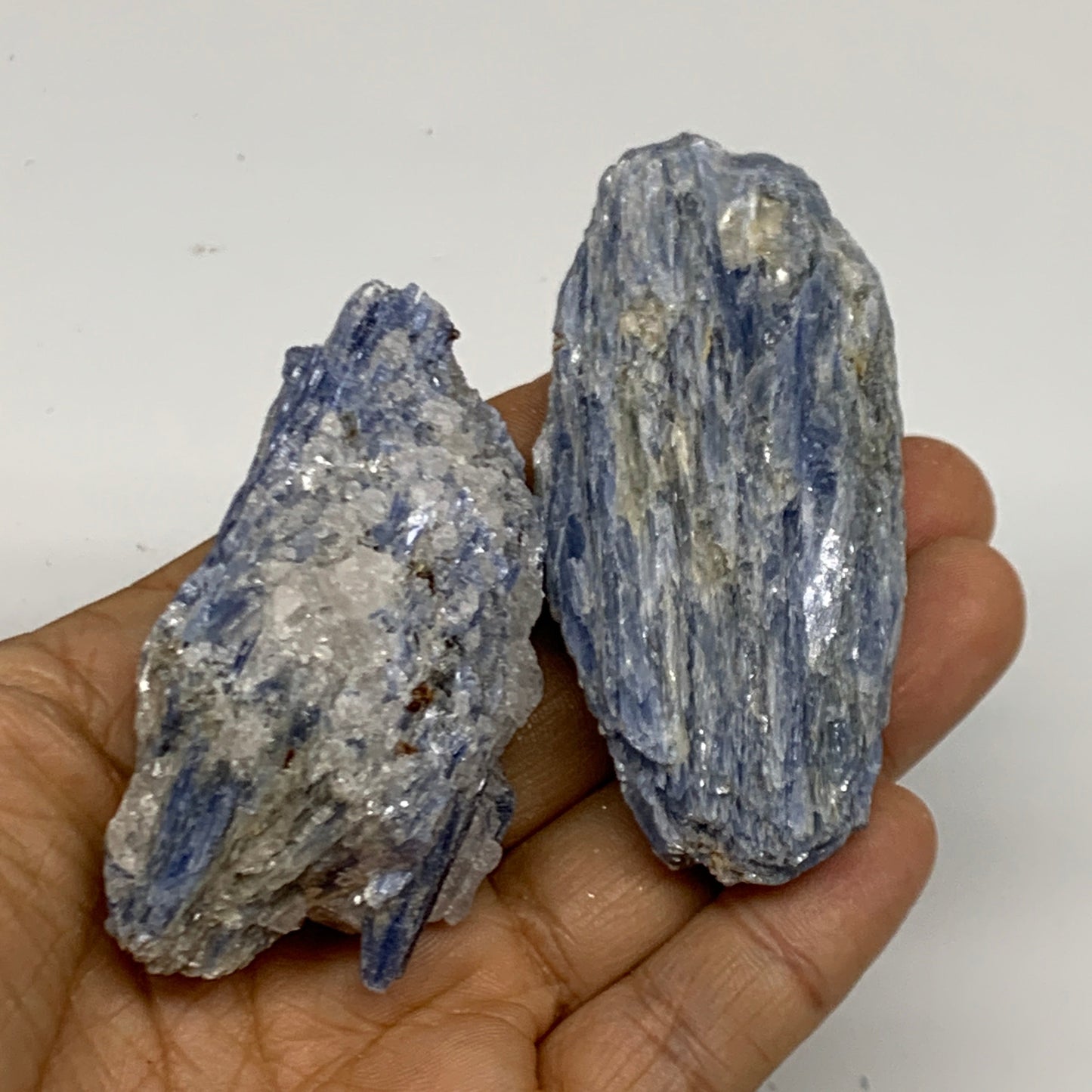 2.2 lbs, 2,2"-3.7", 12pcs, Rough Blue Kyanite Crystal Minerals Specimens,B33115