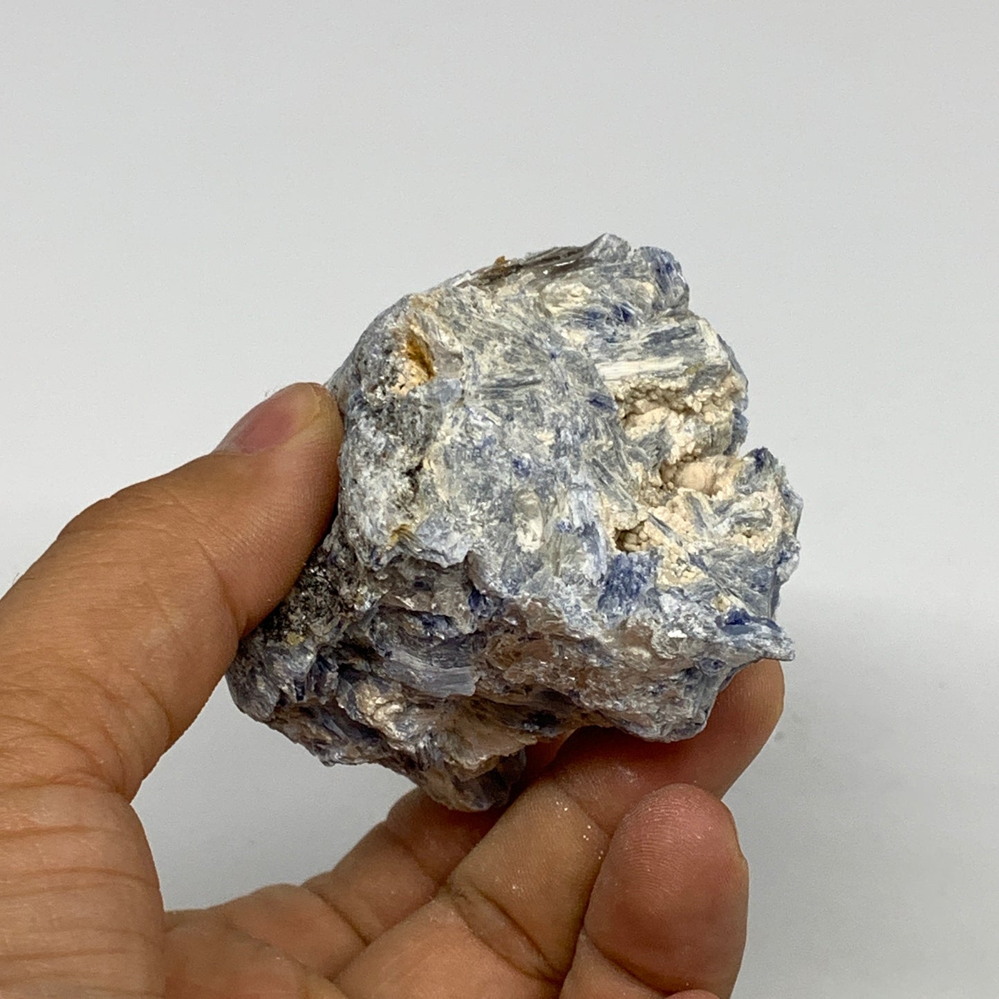 337.4g, 3.7"x2.3"x1.7", Rough Raw Blue Kyanite Chunk Mineral @Brazil, B28779