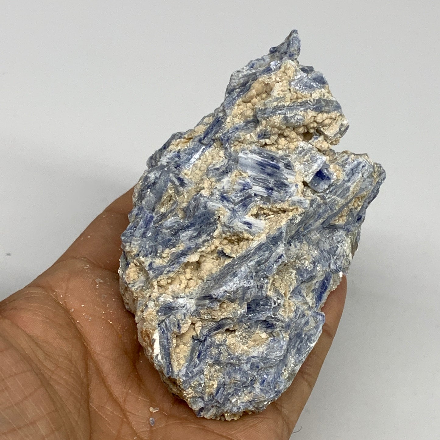 337.4g, 3.7"x2.3"x1.7", Rough Raw Blue Kyanite Chunk Mineral @Brazil, B28779