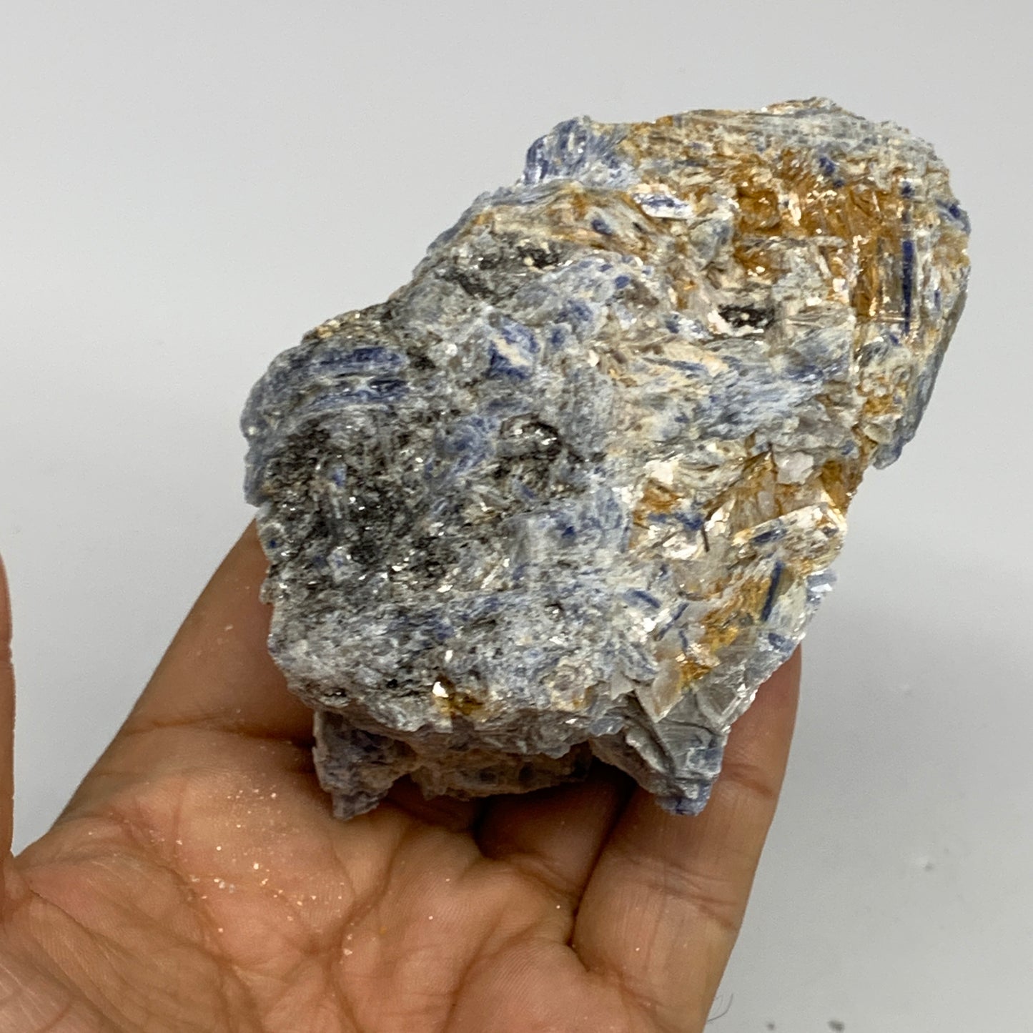 337.4g, 3.7"x2.3"x1.7", Rough Raw Blue Kyanite Chunk Mineral @Brazil, B28779