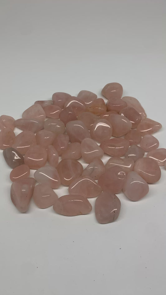 2.2 Lbs, 1"-2", 49pc, Rose Quartz Tumbled Polished Wholesale , B37088